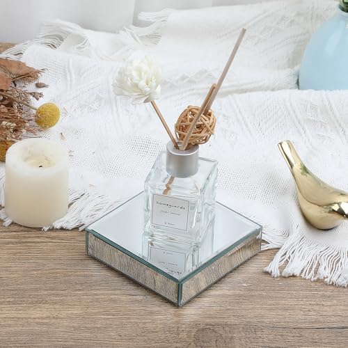 Hipiwe 2 Pack Square Mirror Display Risers Stand