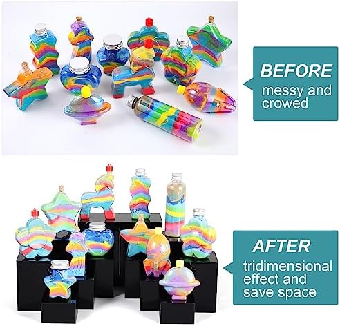 Thyle 12 Pcs Square Acrylic Risers Display Stands
