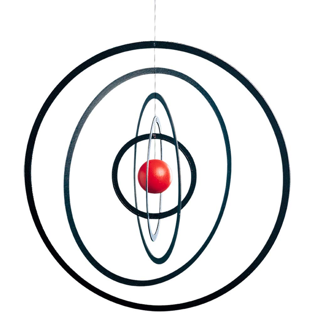 Science Fiction Hanging Mobile - 10 Inches - Wooden Ball - Handmade in Denmark
