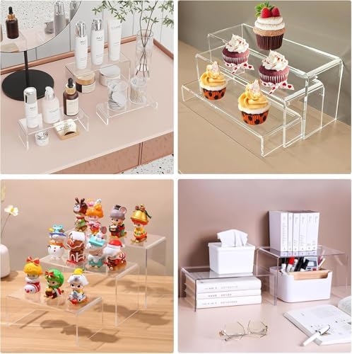 5Pcs Acrylic Risers Display Stands for Showcasing Items