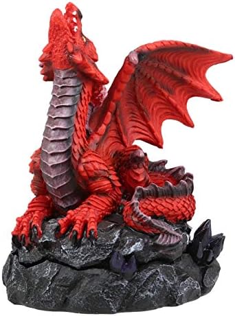 Ebros Gift Stryker Red Dragon Incense Burner Figurine 625 In
