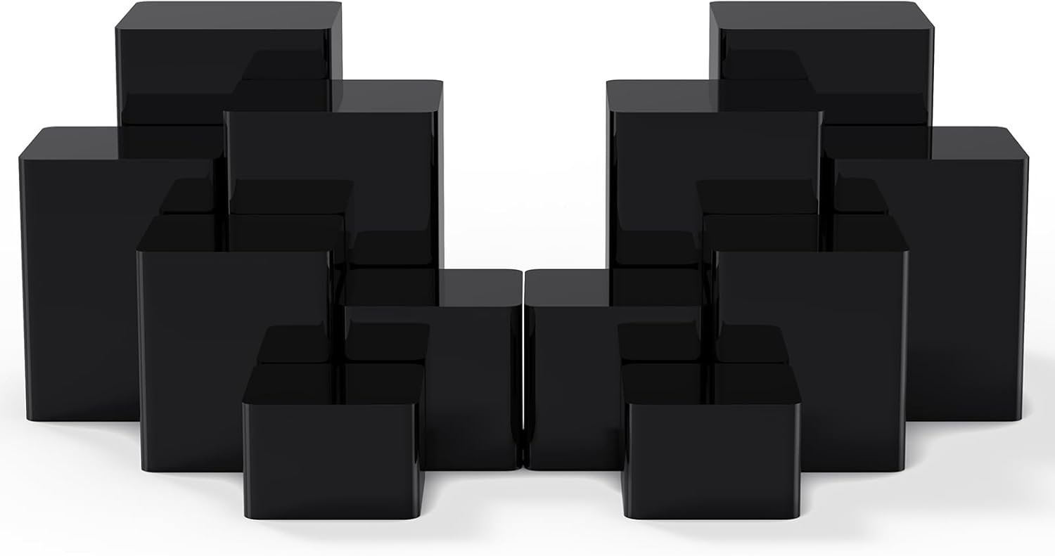 Thyle 12 Pcs Square Acrylic Risers Display Stands