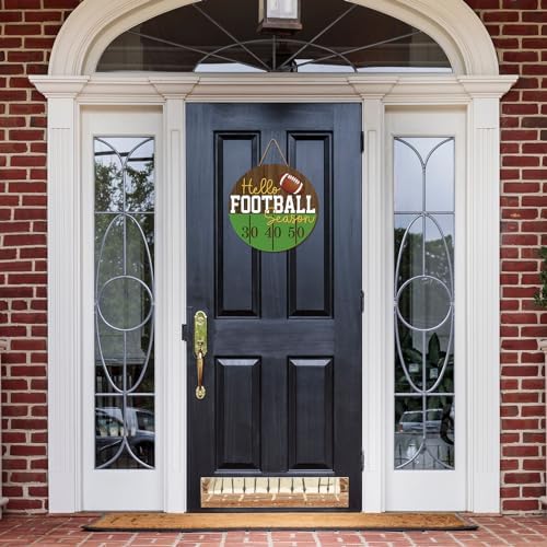 Whaline Football Season Wooden Wall Sign Door Hanger
