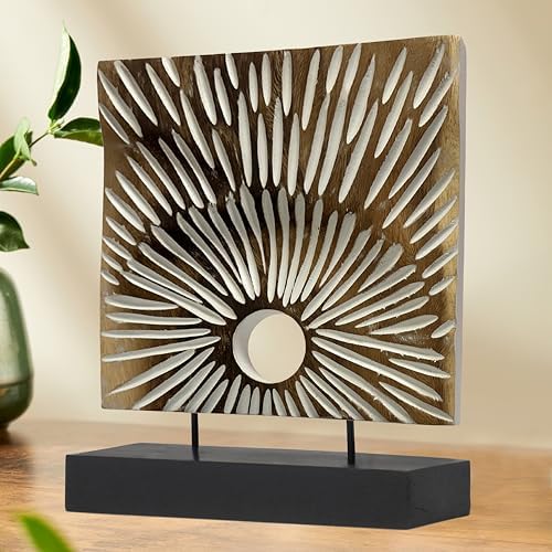 Decozen Handcrafted Solid Wood Centerpiece for Home Decor