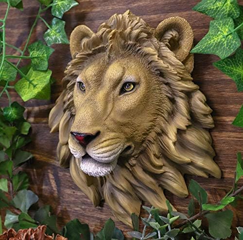 Ebros Simba Safari King Of The Jungle Lion Head Wall Decor Plaque 925Tall
