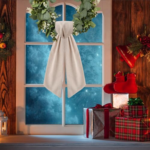 2 Pack Wreath Sash for Front Door Boxwood Wreath Sash Garland Front Door Porch Decor