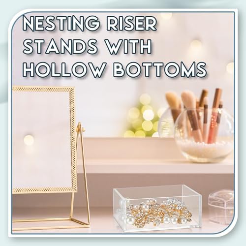 Jerify 12 Pcs Acrylic Risers for Party Display