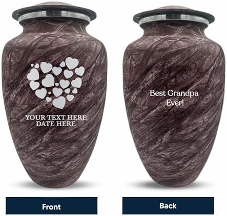 Custom Large Adult Cremation Urn - Soft Whisper Burgundy