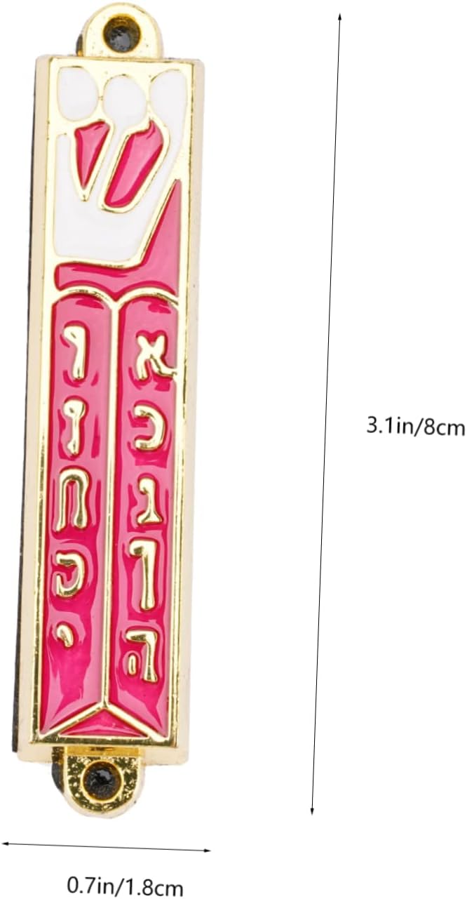 ABOOFAN Retro Metal Mezuzah Plaque Decorative Ornament for Home Door Decor Jewish Tradition Item