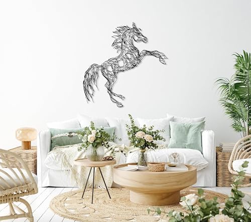 DecoSoul 3D Shadow Metal Horse Wall Art