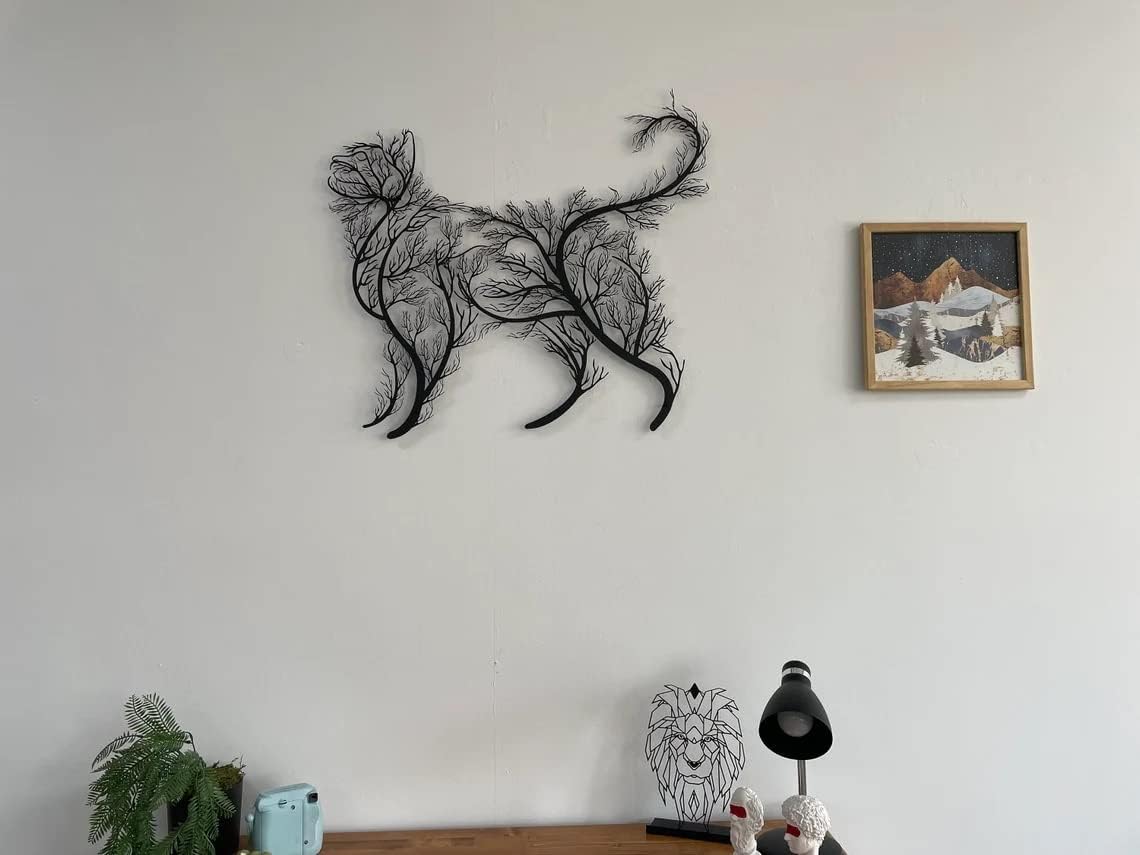 DEKADRON Tree Cat Wall Art Sculpture 39x34cm
