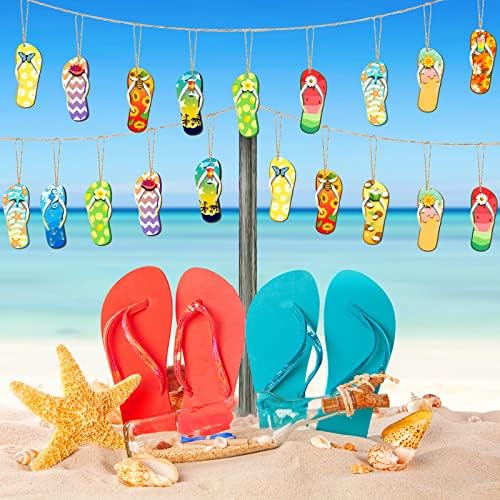 36 Pcs Summer Wood Hanging Decorations with 12 Styles