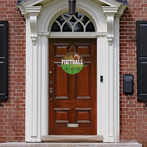 Whaline Football Season Wooden Wall Sign Door Hanger