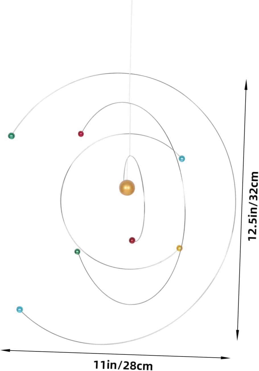 Space Decor Mobile Wind Chimes Outdoor Educational Planets Model Science Decor Mobile for Classroom and Home 1