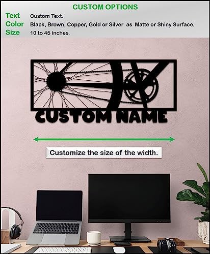 Personalized Metal Bike Wall Art Decor