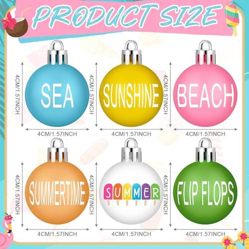 Barydat 24 Pcs Summer Sunflower Hanging Ornaments