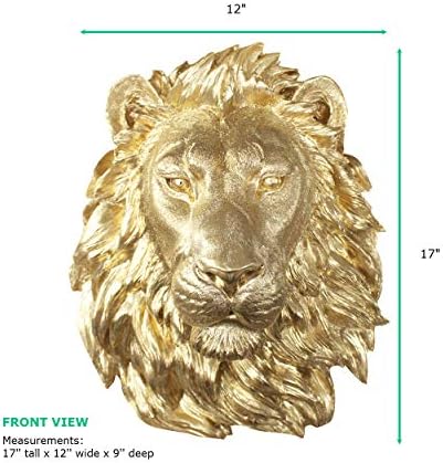 Wallcharmers Gold Lion Wall Art Sculpture