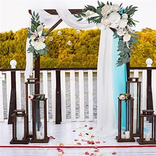 2Pcs Artificial Yellow Sunflower Swag with Eucalyptus Leaves Wedding Decor