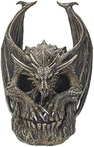 SUMMIT COLLECTION Spiral Dragon Skull Figurine 75 Inches