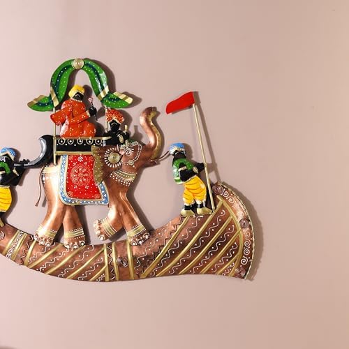 Rajasthani Baraat Wall Decor Metal Wall Art