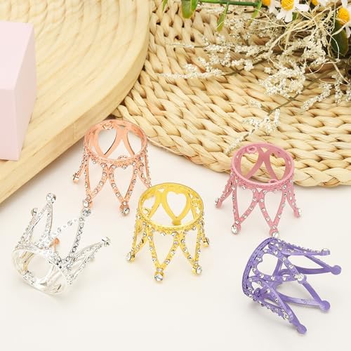 Uxcell 2pcs Metal Crystal Ball Display Stand Pink 17 Diameter