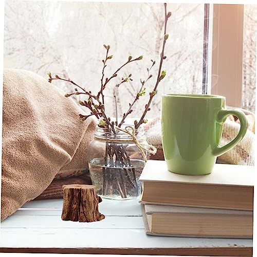 Wooden Stump Crystal Ball Stand with USB Charging LED Night Light Holder for Displaying Art Objects and Decor