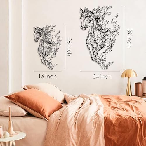 PLTZCRAFT Horse Wall Art Decor Sculpture 39x24in