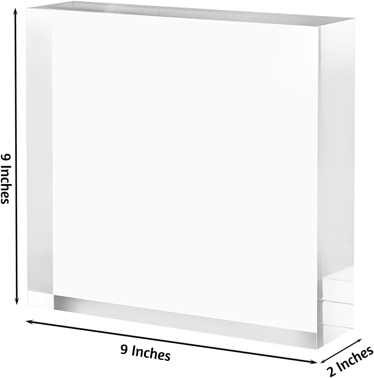 CiaoHER Acrylic Cube Display Block 2in x 9 x 9