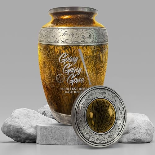 Custom Large Adult Cremation Urn Baseball Theme Engraved Name Funny Gone Going Home 2 Design