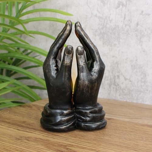 Eforcase Praying Hand Lamp Figurine - Resin Decor for Bedroom and Desktop