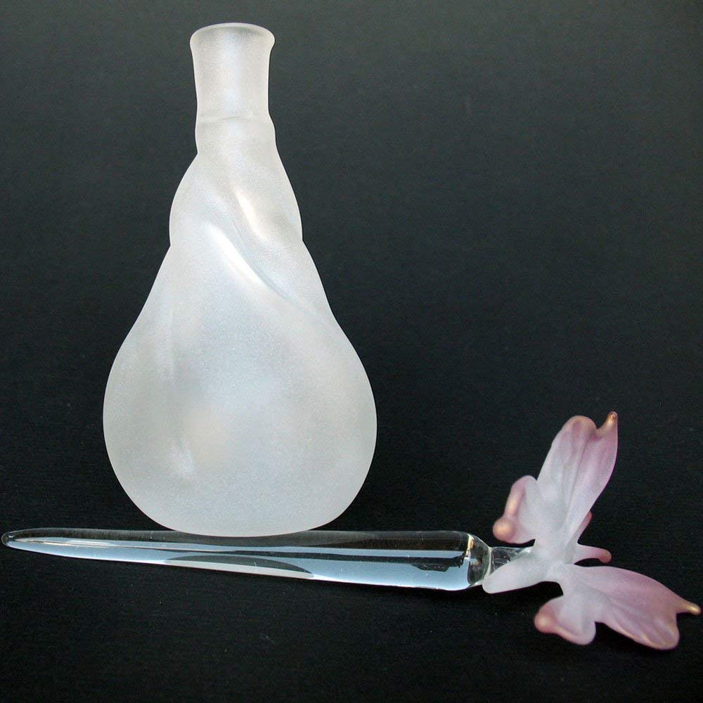 Butterfly Perfume Bottle Hand Blown Glass