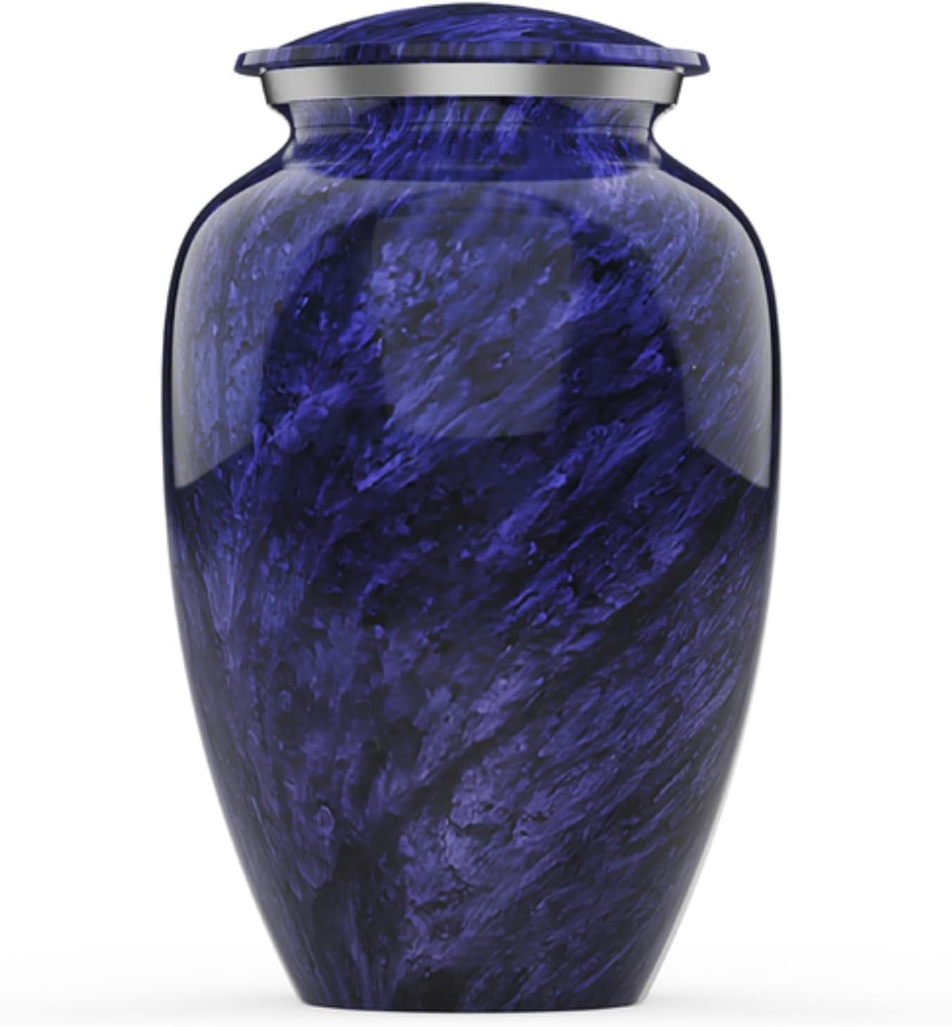 Modern Memorials Cremation Urn Purple Marble Finish