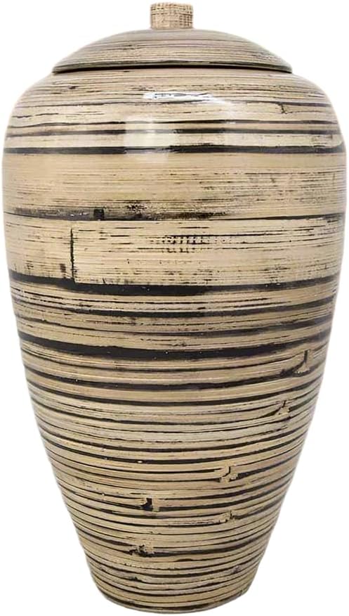 Bamboo Cremation Urn Large Natural Beige