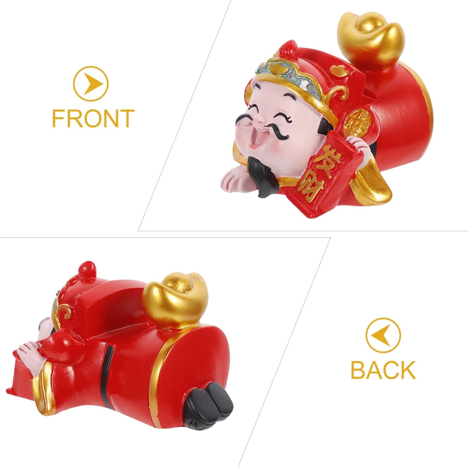 Chinese Style Resin Phone Holder Figurine for Home Office