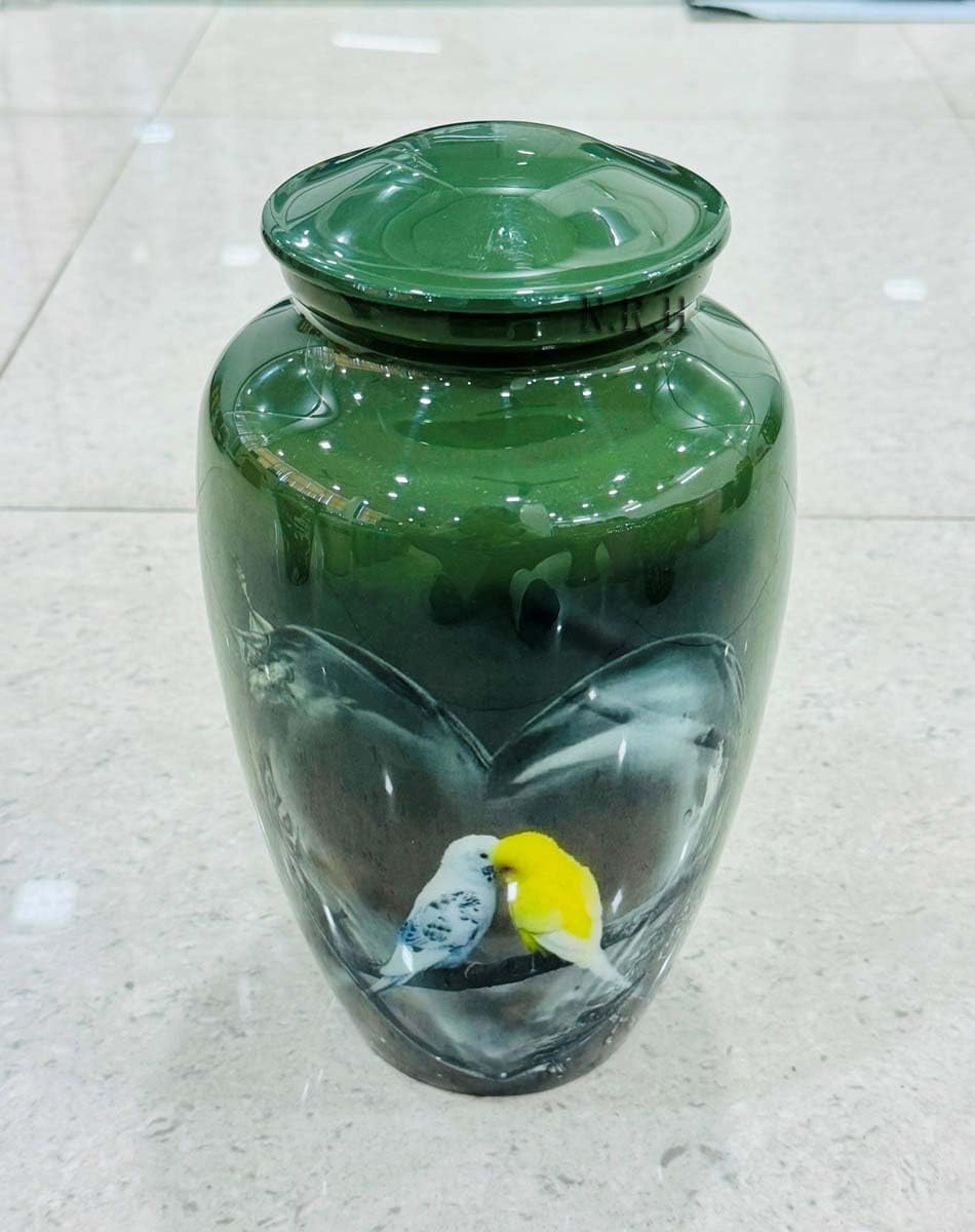 Love Bird Water Heart Urns for Humans and Pets