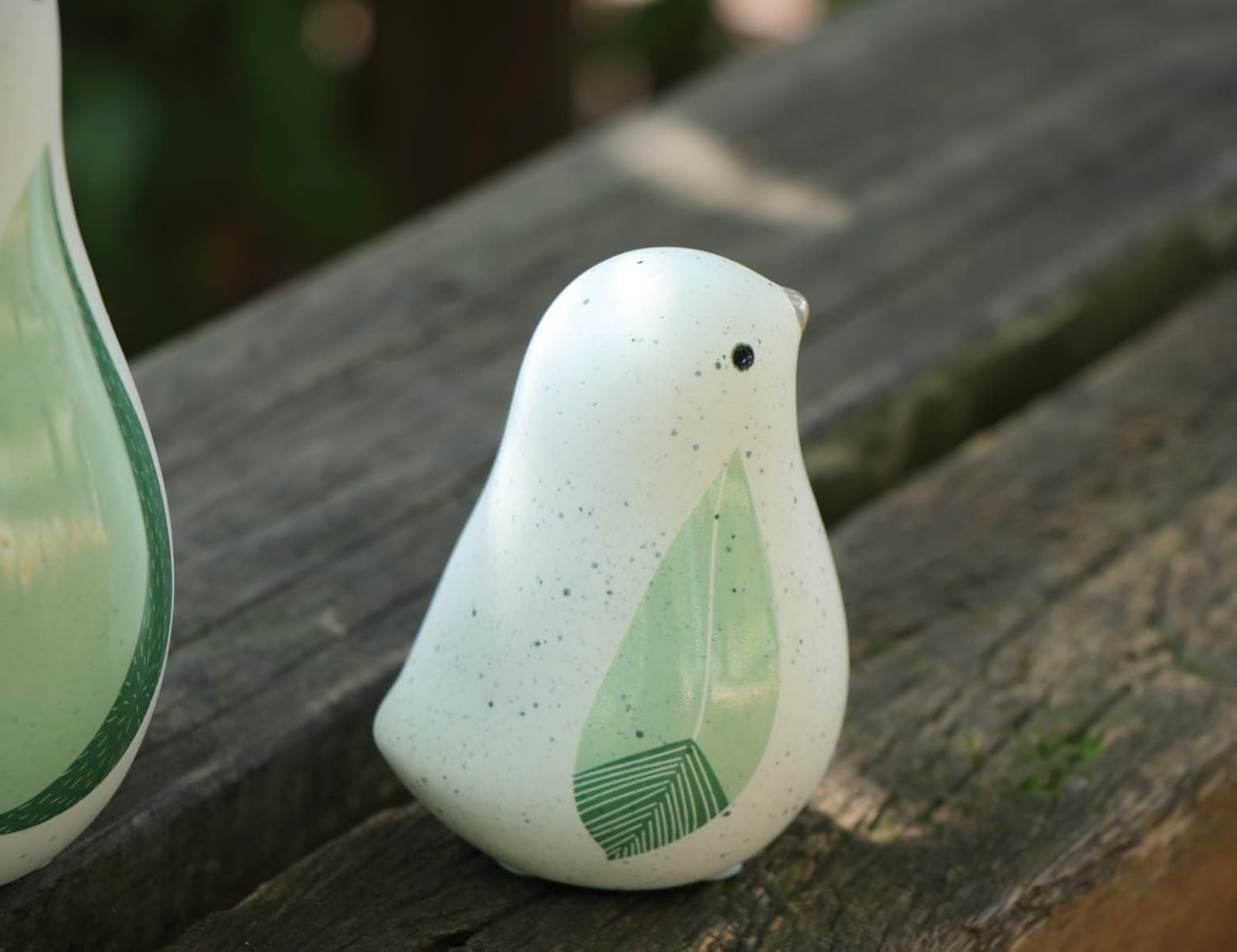Unique Sitting Birds Figurines Set of 2