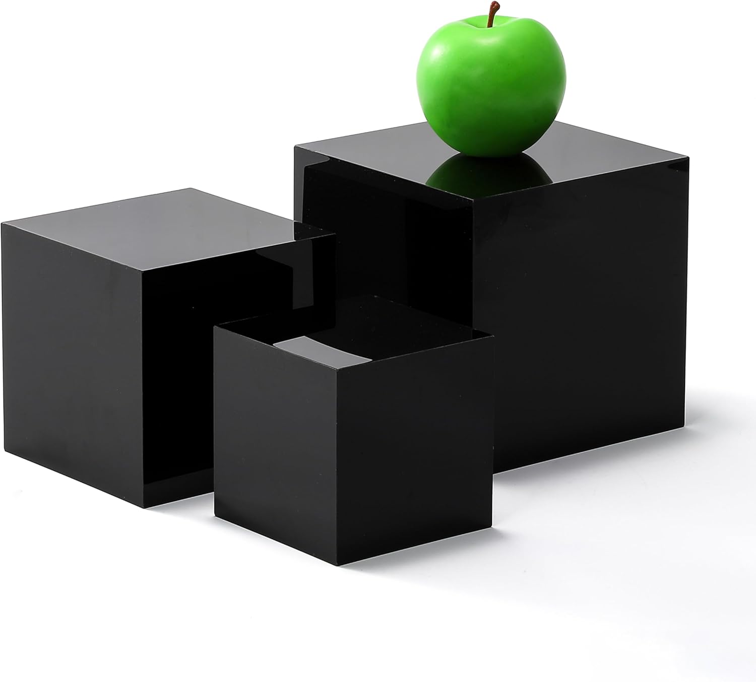 Sets of 3 Acrylic Display Risers with Hollow Bottoms