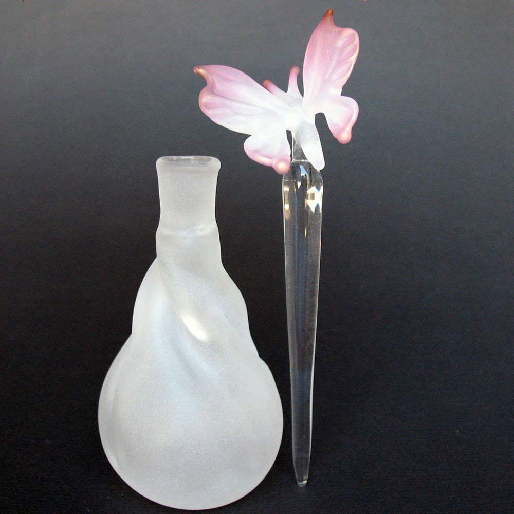 Butterfly Perfume Bottle Hand Blown Glass