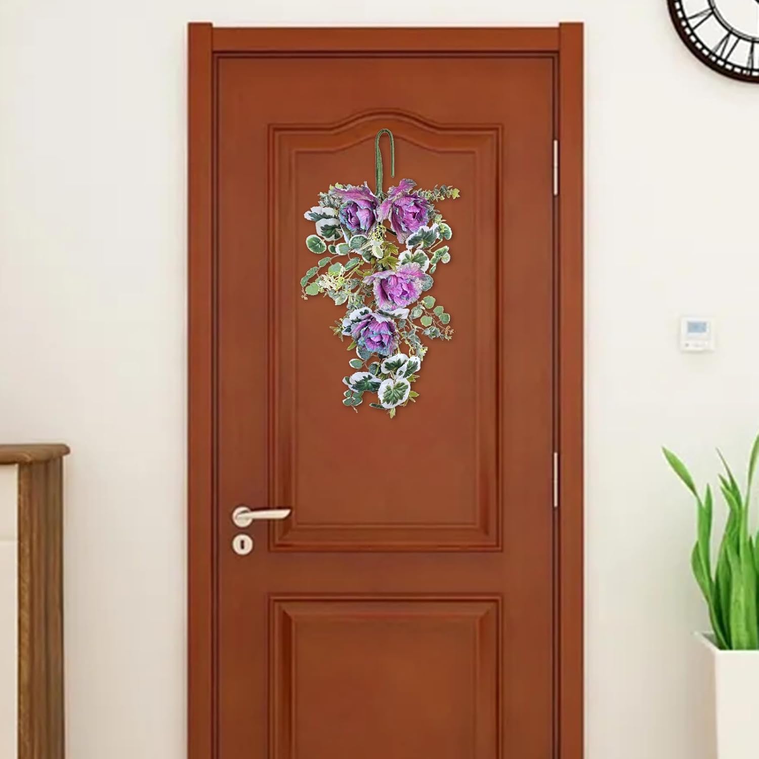 DULRLLY Sunflower Teardrop Swag Door Wreath 275 Inch