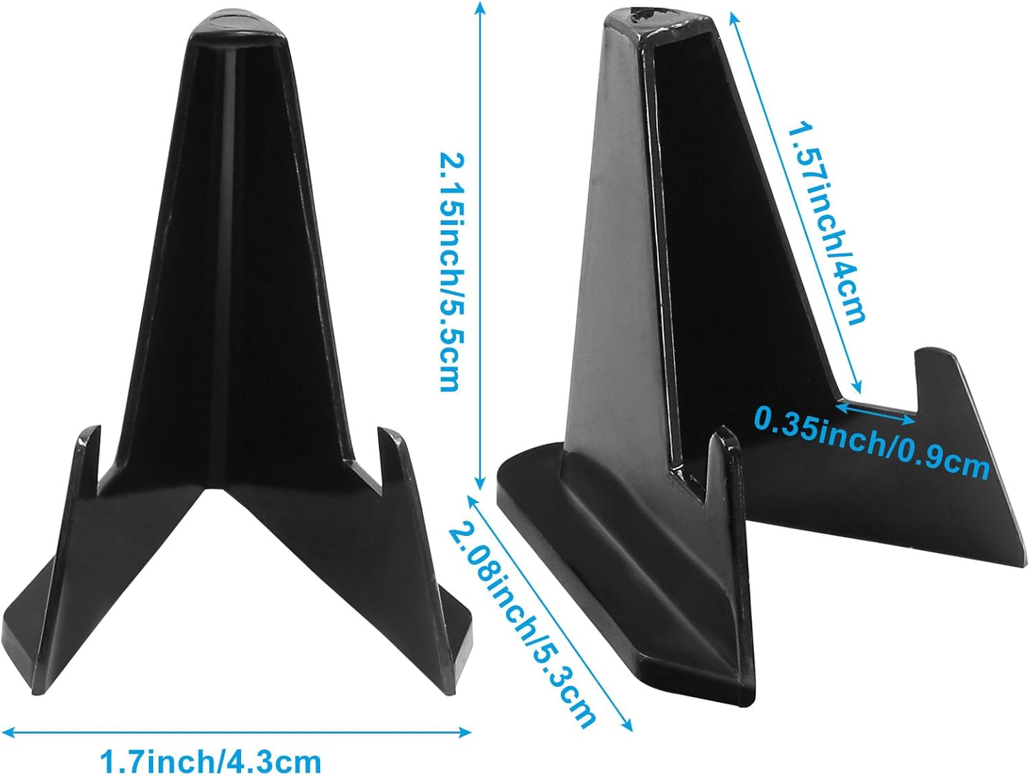 Hordion 12 Pack Black Acrylic Easel Stand Display