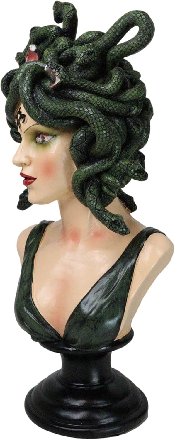 Ebros Gift Greek Mythology Medusa Figurine with LED Eyes