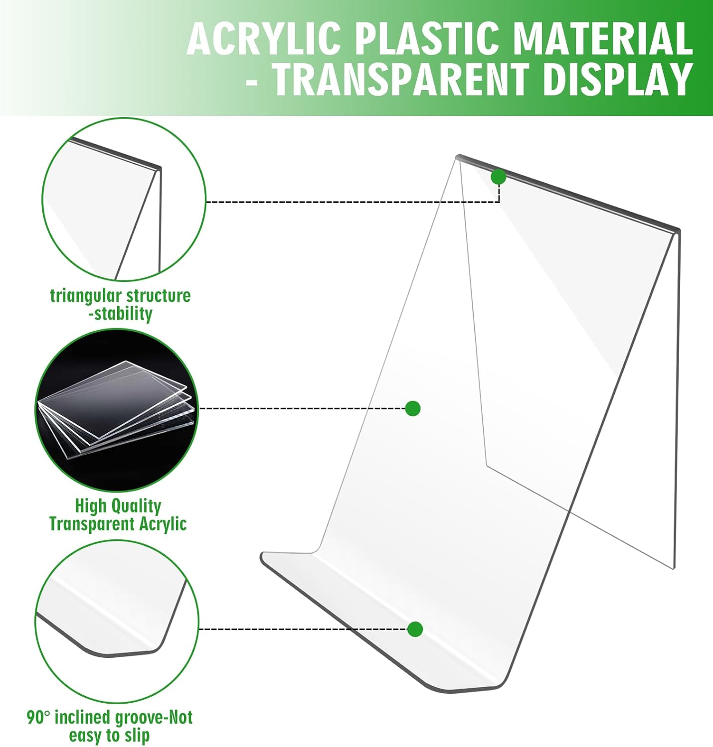 Trophable Acrylic Book Stand for Displaying Notebooks and Artworks