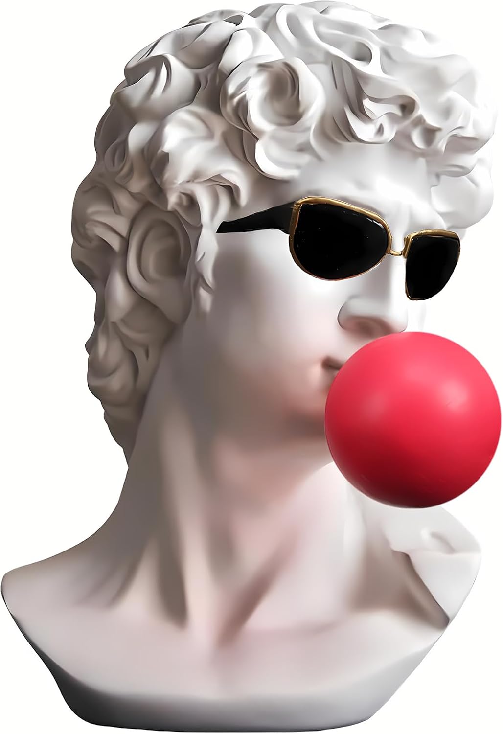 Blowing Bubbles David Statue Greek Head Resin Sculpture