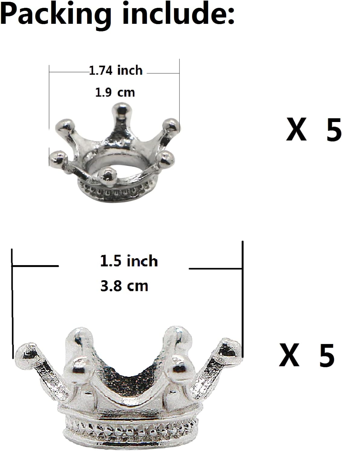 2 Sizes 10 Pcs Metal Silver Crystal Ball Stands for Display