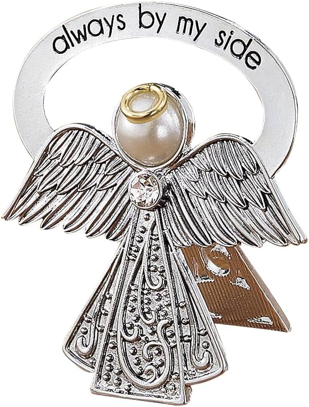 Bedside Angel Collectible Figurine with Crystal and Pearl Accent