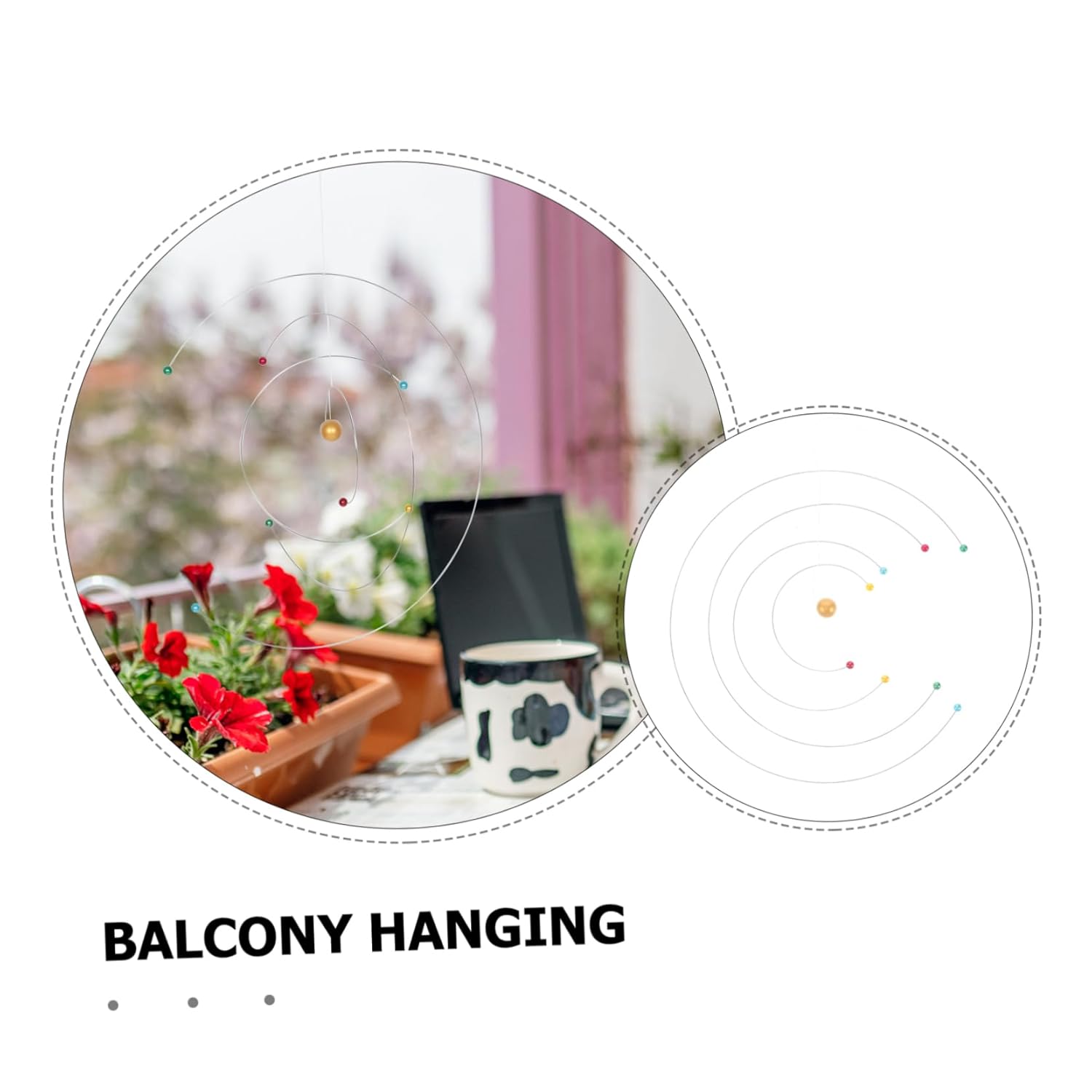 Luxshiny Modern Hanging Mobile Wind Chime Science Decor Model
