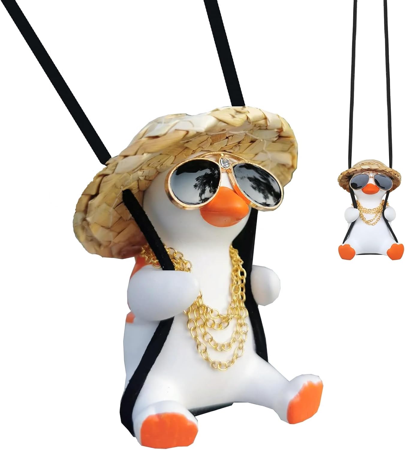 Cool Swinging Duck Car Mirror Charm