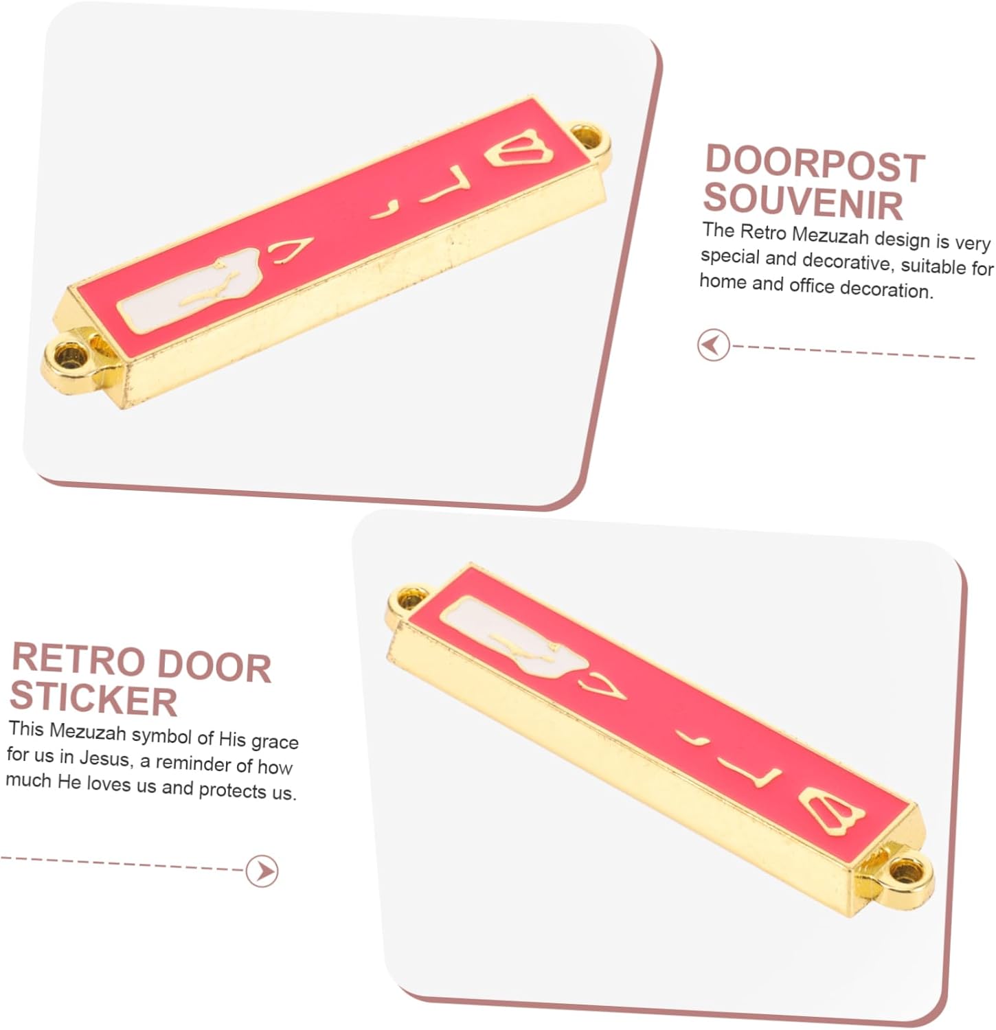 Metal Mezuzah Decor for Home and Religious Displays