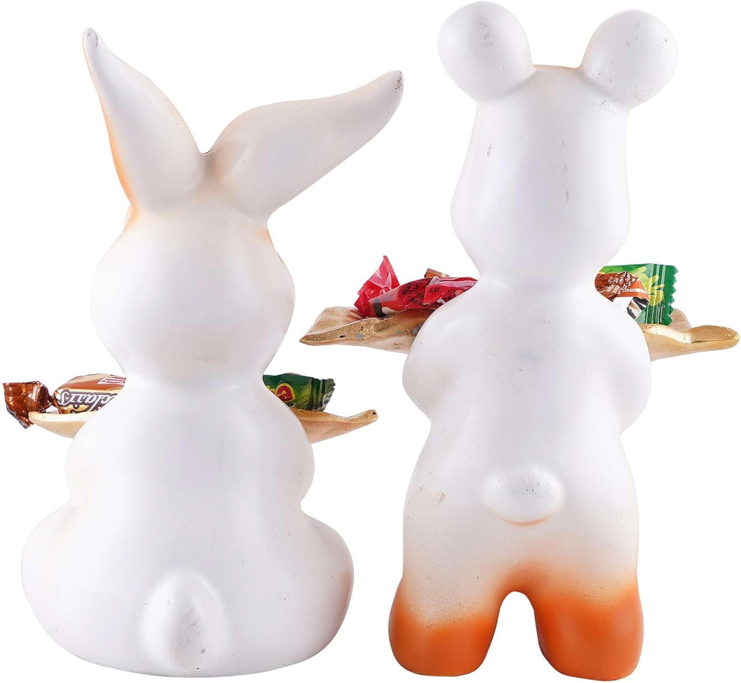 Set of Two Decorative Rabbit Statues for Home Decor 1