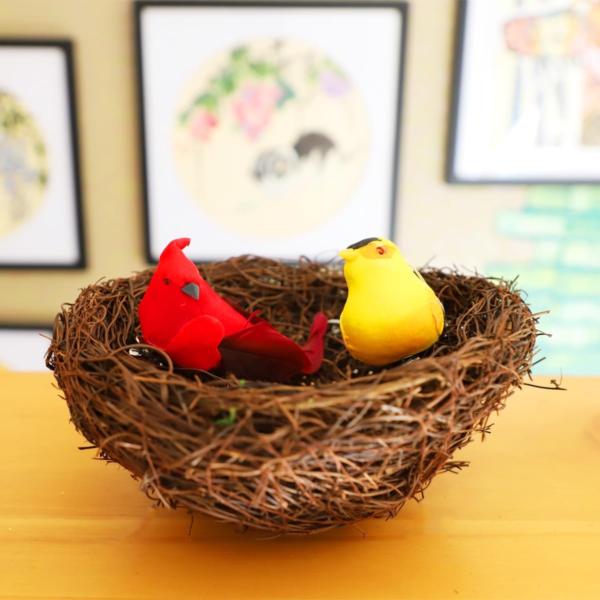 3pcs Artificial Birds for Home Garden Christmas Decor